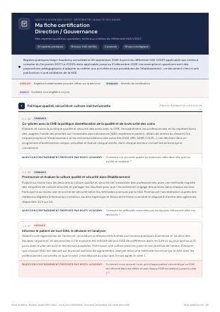 Fiche repères Direction